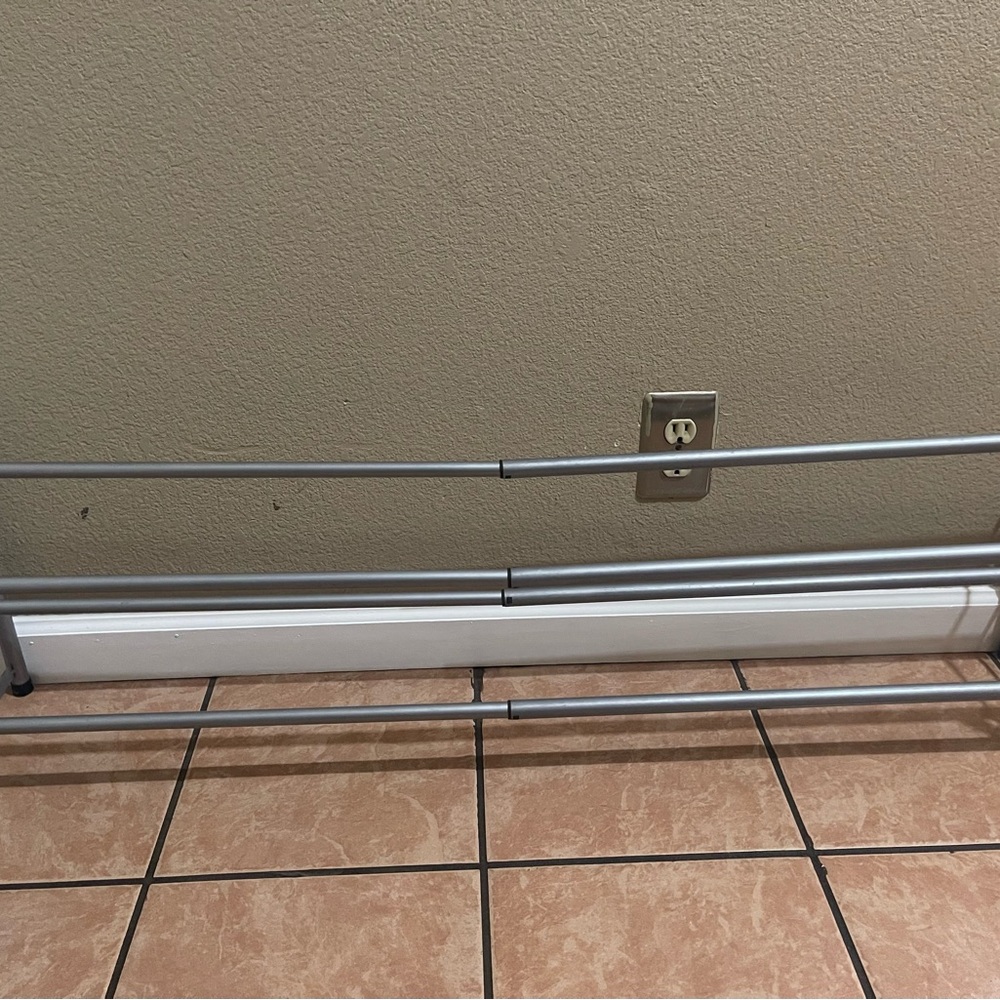 Silver 2-Tier Metal Heals Shoe Rack - Picture 4 of 8